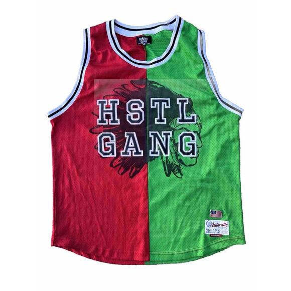 Hustle Gang Jersey Large Red Men Hip Hop Streetwear Casual Graphic Urban‎ Norm - Picture 1 of 4